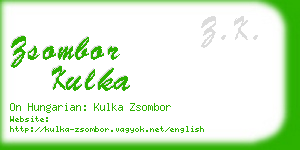 zsombor kulka business card